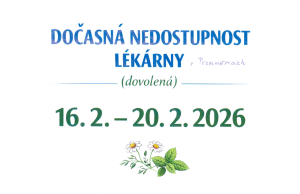 Lékárna v Prosiměřicích - dovolená